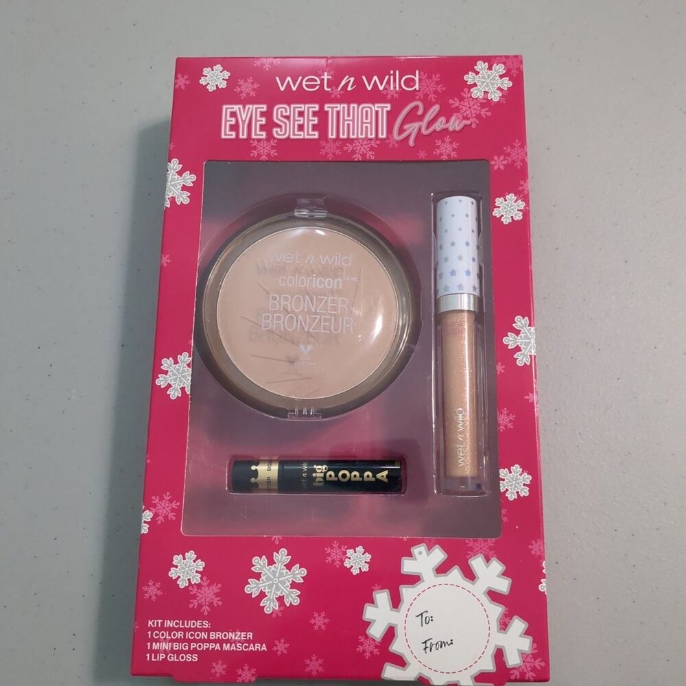 Wet n Wild Eye See That Glow Holiday Gift Set Includes Bronzer Mascara Lip Gloss